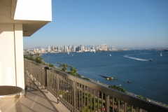 Bay and city  from hotel balcony