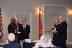 First recipients tasting cake