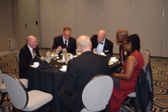 Gary Kerr, Neal Perdue, back of Bob Basye's head, Mark Patton, Col. and Mrs. Graham