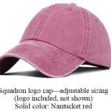 Ball cap, Nantucket Red with HMM-265 logo (not shown), adjustable size, $20.