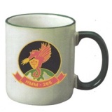 Coffee mug with HMM-265 logo and "Semper Fi!!" on reverse, $15